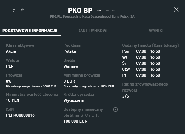 PKO BP na XTB