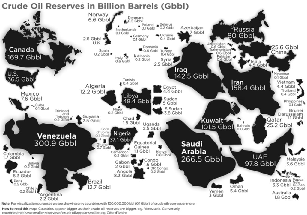 Światowe rezerwy ropy